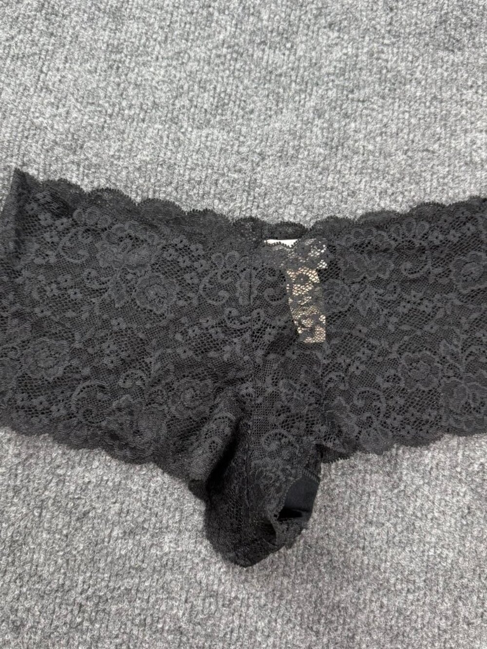 Victoria's Secret Dream Angels Lace Boyshort Panty Black Medium M New